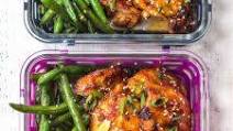 Whole30 Sticky Asian Chicken Thighs & Spicy Green Beans: Paleo, GF Meal Prep Whole30 Sticky Asian Chicken Thighs & Spicy Green Beans: Paleo, GF Meal Prep