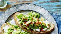 Broad bean and goats’ cheese bruschetta Broad bean and goats’ cheese bruschetta
