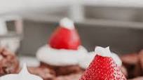 Santa Hat Brownie Bites Santa Hat Brownie Bites