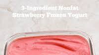 Easy 3-Ingredient Non-Fat Strawberry Frozen Yogurt Recipe Easy 3-Ingredient Non-Fat Strawberry Frozen Yogurt Recipe