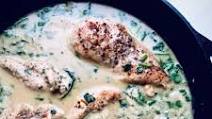 Creamy Spinach and Garlic Chicken (Gluten and Dairy Free) Creamy Spinach and Garlic Chicken (Gluten and Dairy Free)