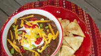 Chipotle Chicken Chili made with Bush’s Hummus Made Easy Chipotle Chicken Chili made with Bush’s Hummus Made Easy