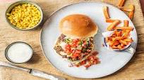 Black Bean Burgers with Lime Crema, Tomato Salsa, and Carrot Fries Black Bean Burgers with Lime Crema, Tomato Salsa, and Carrot Fries