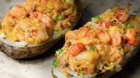 Crawfish Baked Potato is a twice-baked taste explosion. Crawfish Baked Potato is a twice-baked taste explosion.