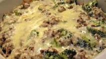 Hamburger, Sausage, Broccoli Alfredo - Low Carb Hamburger, Sausage, Broccoli Alfredo - Low Carb