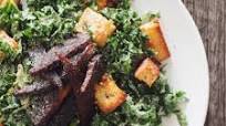 vegan kale caesar salad with tempeh bacon vegan kale caesar salad with tempeh bacon