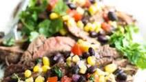 Grilled Flank Steak with Black Bean and Corn Salsa Grilled Flank Steak with Black Bean and Corn Salsa