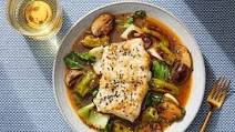 Miso-Mirin Cod with Vegetables & Black Bean-Sesame Sauce Miso-Mirin Cod with Vegetables & Black Bean-Sesame Sauce