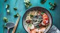 Asian Seafood Noodle in Ginger Garlic Broth Asian Seafood Noodle in Ginger Garlic Broth