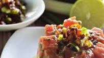 Ensalada de atun fresco con salsa de soya Ensalada de atun fresco con salsa de soya