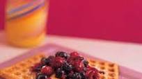 Waffles with Two-Berry Syrup Waffles with Two-Berry Syrup