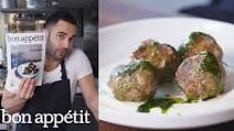 Andy Makes Spicy Lamb Meatballs with Raisin Pesto | From the Test Kitchen | Bon Appétit Andy Makes Spicy Lamb Meatballs with Raisin Pesto | From the Test Kitchen | Bon Appétit