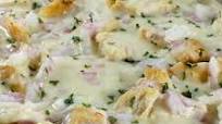 Roasted Garlic Chicken White Sauce Pizza Roasted Garlic Chicken White Sauce Pizza
