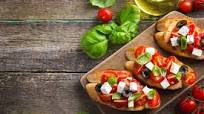 Bruschetta au jambon de Parme et à la tomate Bruschetta au jambon de Parme et à la tomate