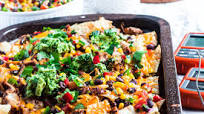 Loaded Chicken Nachos Loaded Chicken Nachos