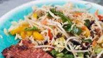 Skinni Chinese Pork Steak with Stir Fry Rice Salad Skinni Chinese Pork Steak with Stir Fry Rice Salad