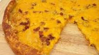 Bacon and Cheddar Pretzel Crust Pizza Bacon and Cheddar Pretzel Crust Pizza
