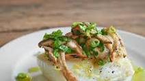 Steam-Grilled Black Cod, Mushrooms, Italian Parsley and Spring Onion Steam-Grilled Black Cod, Mushrooms, Italian Parsley and Spring Onion