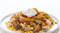 Loaded Baked Potato Chicken Casserole with Bacon and Crispy Jalapenos easy prep & pan included Loaded Baked Potato Chicken Casserole with Bacon and Crispy Jalapenos easy prep & pan included