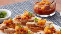 Peach Salsa Chicken Bruschetta Peach Salsa Chicken Bruschetta