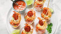 Grilled Shrimp and Chorizo Appetizers Grilled Shrimp and Chorizo Appetizers
