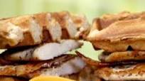 Chicken and Waffle Monte Cristos with Rosemary-Maple Gravy Chicken and Waffle Monte Cristos with Rosemary-Maple Gravy