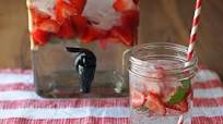 Strawberry & Basil Flavored Water Strawberry & Basil Flavored Water