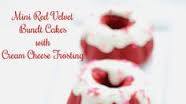 Mini Red Velvet Bundt Cakes with Cream Cheese Frosting Mini Red Velvet Bundt Cakes with Cream Cheese Frosting