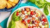 Mediterranean layered hummus dip Mediterranean layered hummus dip