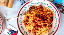 Fresh Spaghetti with Mini Meatballs Fresh Spaghetti with Mini Meatballs