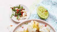 Griddled pineapple with lime and chilli caramel Griddled pineapple with lime and chilli caramel