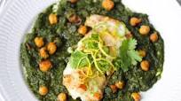 Spiced Halibut With Spinach and Chickpea Stew Spiced Halibut With Spinach and Chickpea Stew