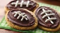 Frosted Peanut Butter Football Cookies Frosted Peanut Butter Football Cookies