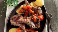 Lamb Chops with Potatoes and Herbed Tomatoes Lamb Chops with Potatoes and Herbed Tomatoes