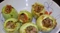 Pipianes rellenos de carne molida envueltos en huevo Pipianes rellenos de carne molida envueltos en huevo