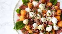 Melon and Prosciutto Caprese Salad Melon and Prosciutto Caprese Salad