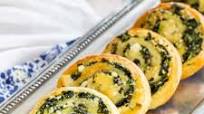 Low Carb Spinach Feta Pinwheels Low Carb Spinach Feta Pinwheels