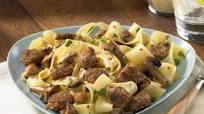 Pappardelle with Sizzled Italian Sausage and Mushrooms Pappardelle with Sizzled Italian Sausage and Mushrooms