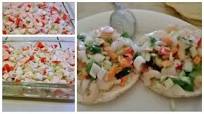 Tostadas de Surimi con Camarón Tostadas de Surimi con Camarón