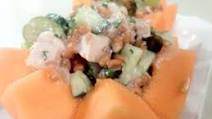 Spelt Stuffed Cantaloupe Salad Spelt Stuffed Cantaloupe Salad