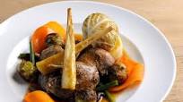 Roast partridge with seasonal vegetables and tarragon jus Roast partridge with seasonal vegetables and tarragon jus