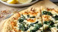 White Pizza with Spinach and Garlic White Pizza with Spinach and Garlic