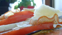 Recipe: Italian bruschetta, aubergine confit, buffalo mozzarella, reggiano parmagiano, rated 3.3/5 - 98 votes Recipe: Italian bruschetta, aubergine confit, buffalo mozzarella, reggiano parmagiano, rated 3.3/5 - 98 votes