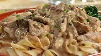 Beef Tips With Egg Noodles and Creamy Sauce Beef Tips With Egg Noodles and Creamy Sauce
