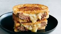 Patty Melts with Charred Scallion-Chipotle Mayo Patty Melts with Charred Scallion-Chipotle Mayo