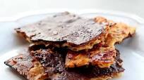 Chocolate-covered caramelized matzo Chocolate-covered caramelized matzo