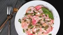 Chioggia Beet Caprese Salad Chioggia Beet Caprese Salad