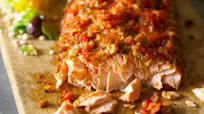 Baked Bruschetta Salmon Baked Bruschetta Salmon