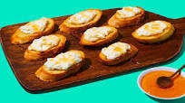 Ricotta & Hot Honey Crostini Spicy, creamy, sweet—all in one bite. | 2 Servings Ricotta & Hot Honey Crostini Spicy, creamy, sweet—all in one bite. | 2 Servings