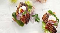 Chicken tikka burgers with tomato kasundi Chicken tikka burgers with tomato kasundi